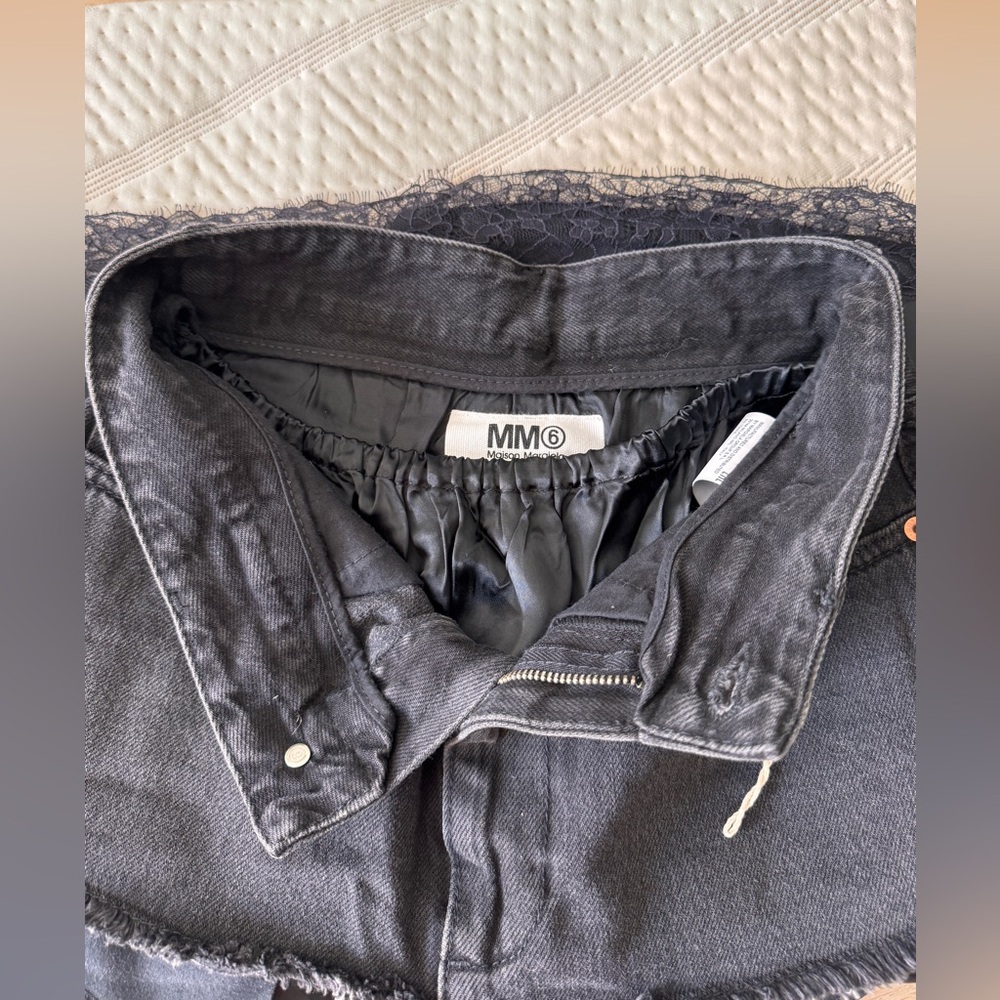 Maison Margiela MM6 Denim Insert Skirt - US 2 - Picture 5 of 10